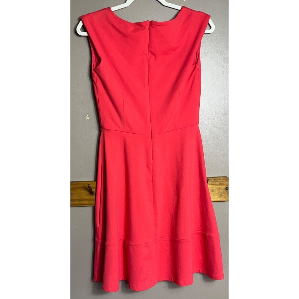Cynthia Rowley Dress Coral Red Ponte A-line Festival Brunch Travel Resort Wom 4 - Picture 7 of 11